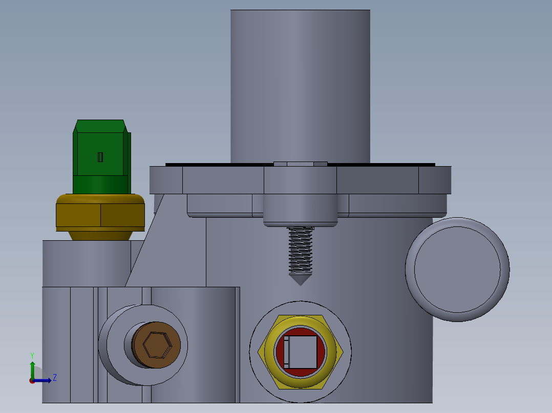 汽车恒温器左视图