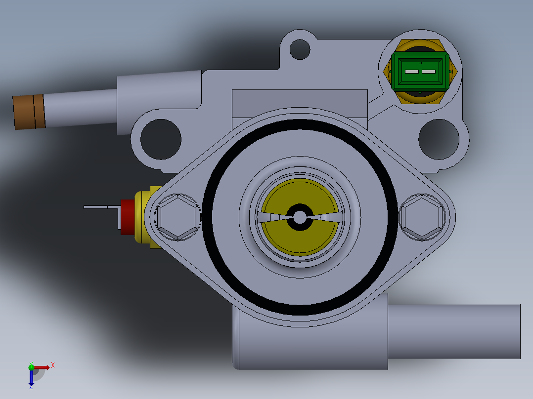 汽车恒温器俯视图