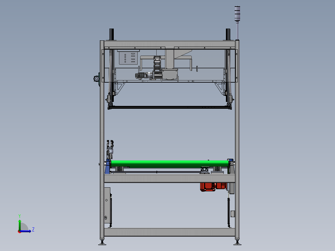 薄板尺寸ccd检测机左视图