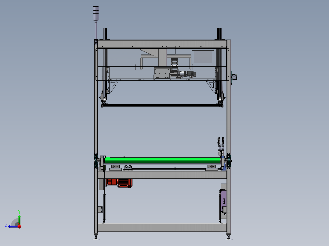 薄板尺寸ccd检测机右视图