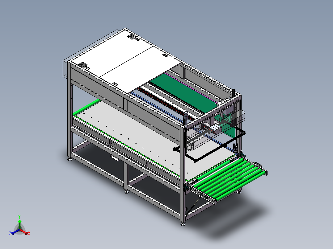 薄板尺寸ccd检测机正等轴测图