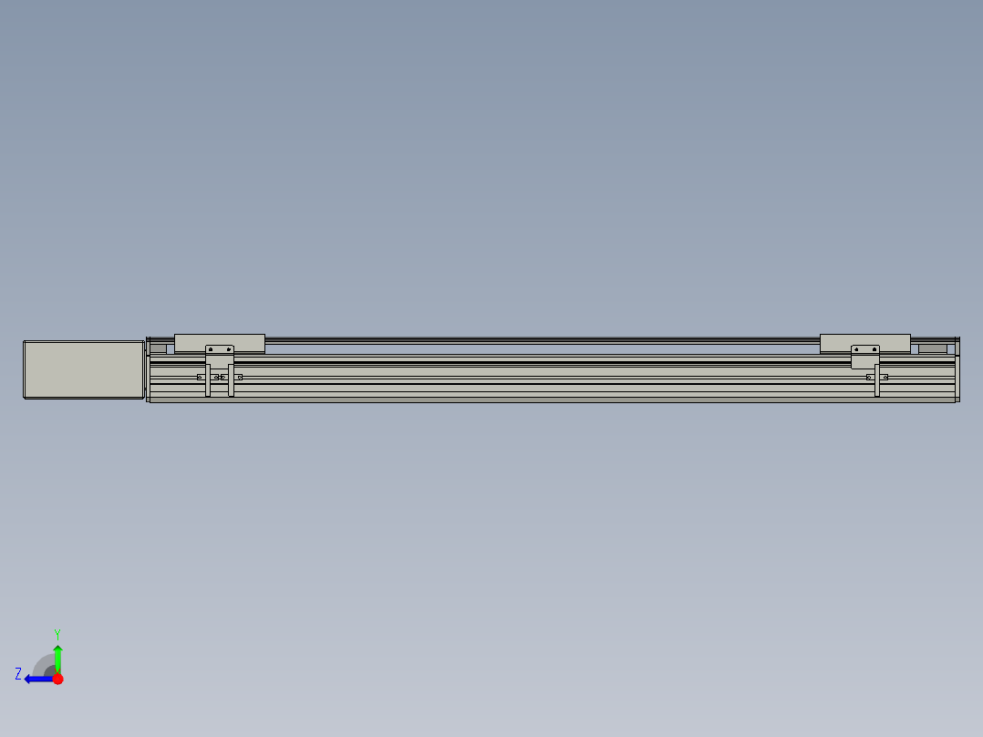 直线模组WG-LHB12-S750-BR设计图纸右视图