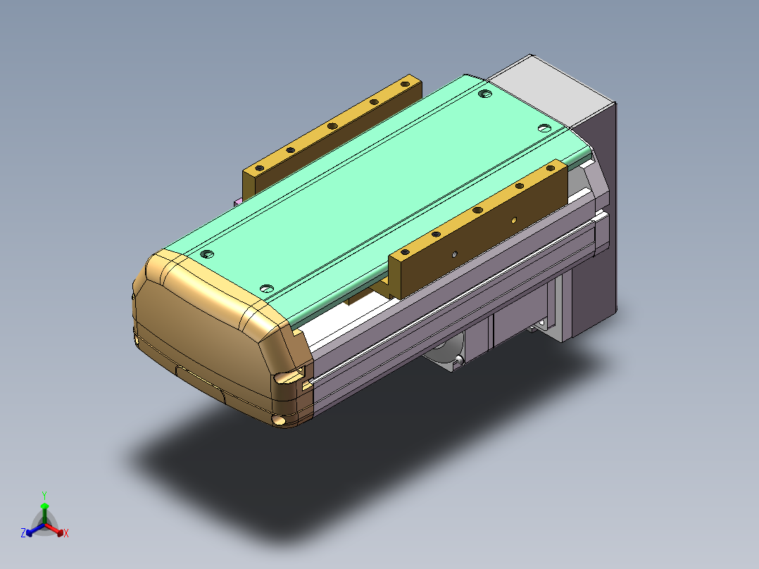 MTH丝杆半封闭模组MTH14-BM-200W正等轴测图