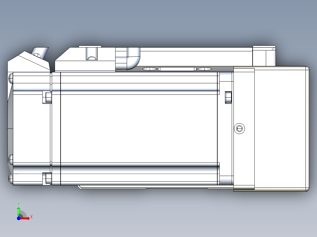 同步带全封闭直线模组TPA-HCB-105D-90-L100-MR-Y-P20-N3前视图