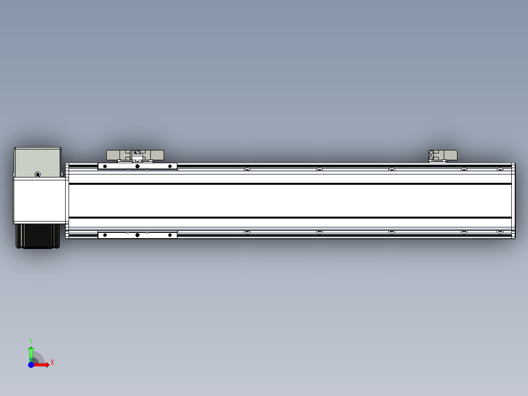 同步带滑台-半封闭B10H-L45-S400-RD-P40-D3前视图