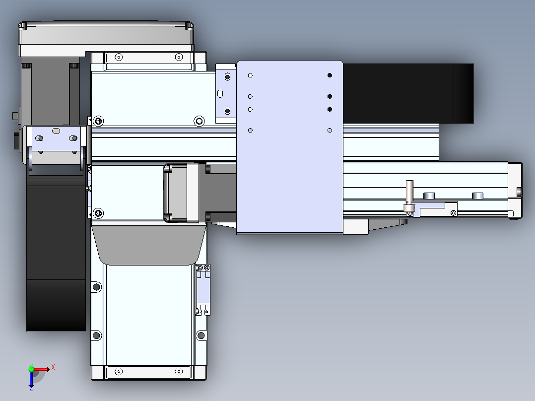 内嵌直交机械手XYG系列XYG440-A1俯视图