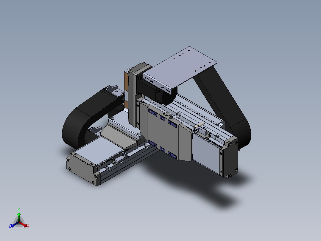 内嵌直交机械手XYG系列XYG440-A1正等轴测图