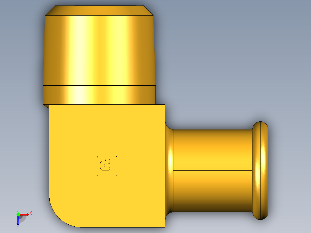 倒齿式工业管接头Beaded Hose Barb 90Deg Elbow Tube to Male Pipe 269HB-10-8俯视图