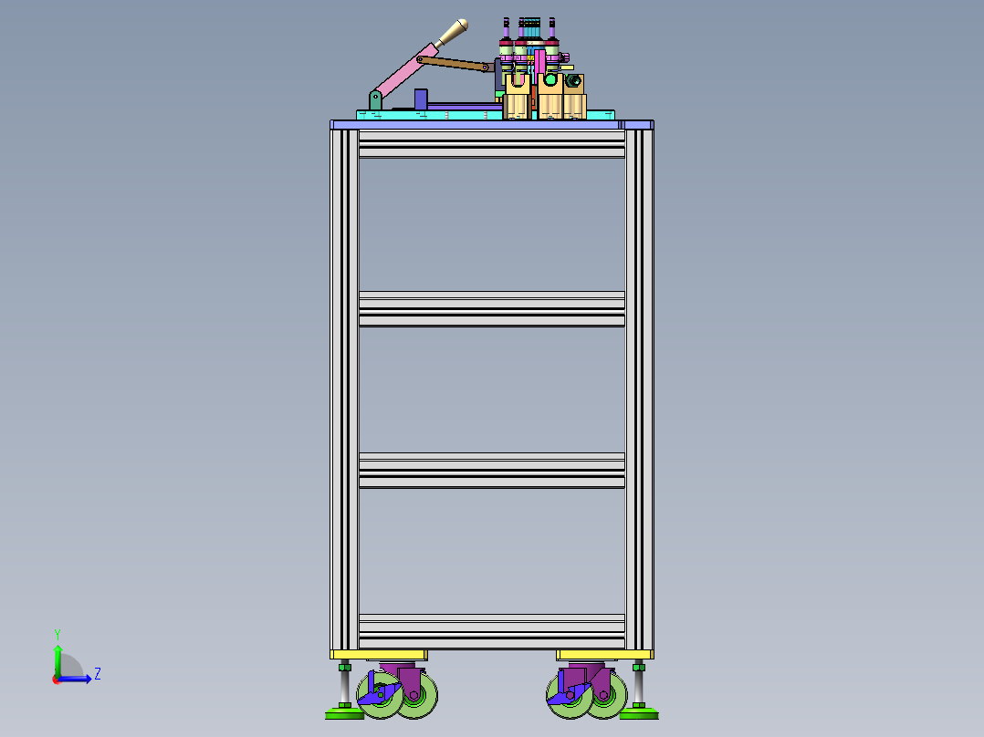 多功能夹具机sw18可编辑左视图