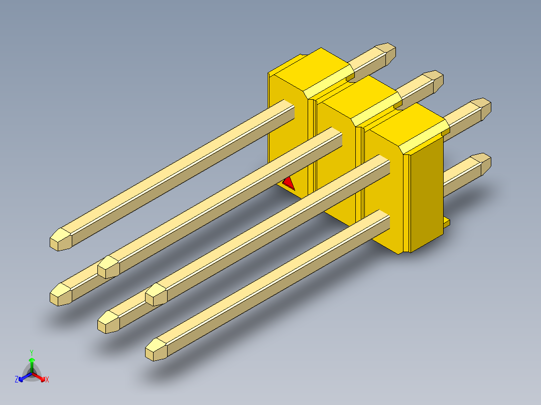 彩色公头100mil（2.54mm）系列-DS1021_yellow_2x03p_100mil_Type5_rev1.0