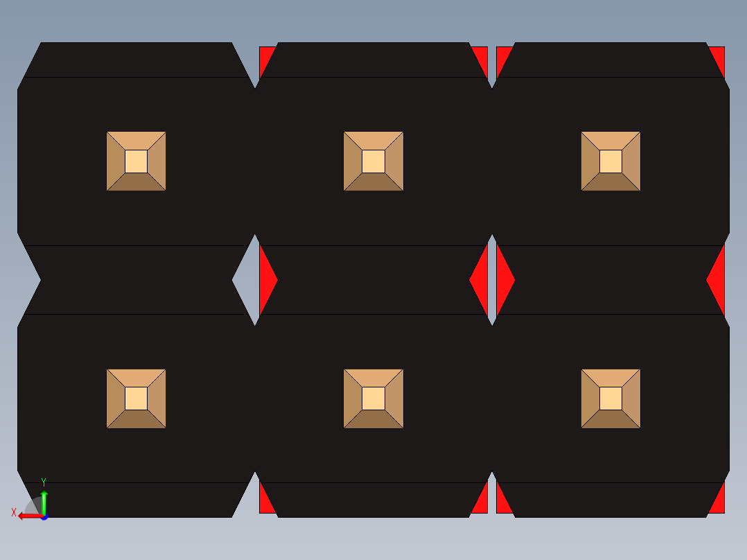 带跳线的排针-pinheader 2x3 and 2 jumpers后视图