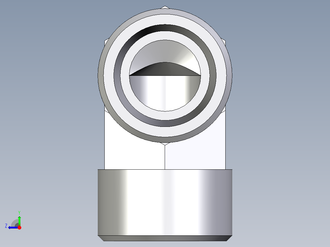 卡套式工业通用硬管接头EO_Union_elbow_W20S71X右视图