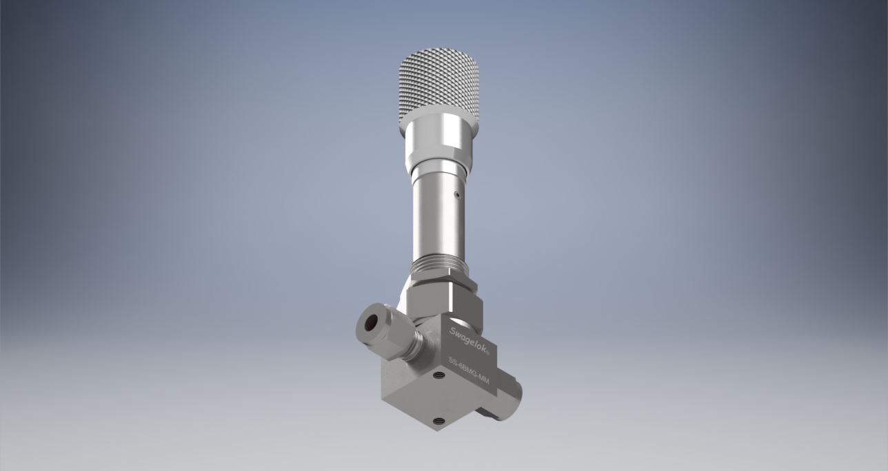 不锈钢计量波纹管密封阀，带垫圈，计量杆尖端，6 mm管接头