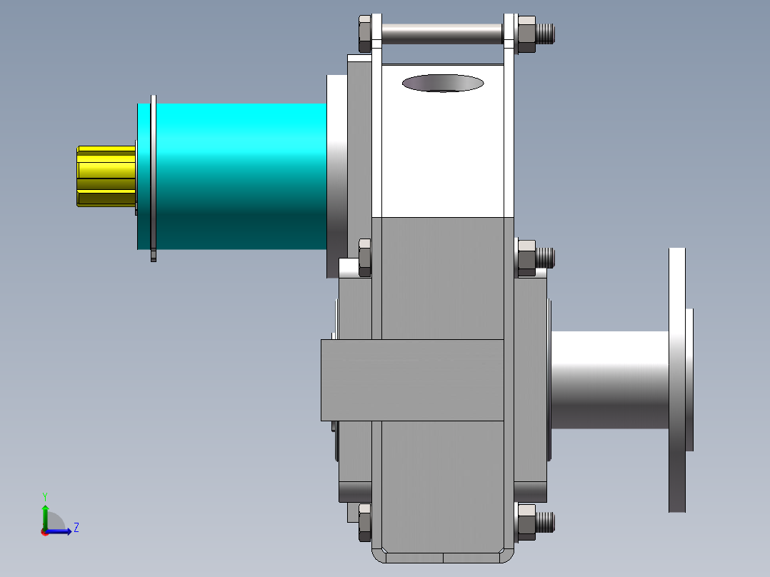 新型行走车轮架组装-新型遥控全地形八轮驱动运输车2左视图