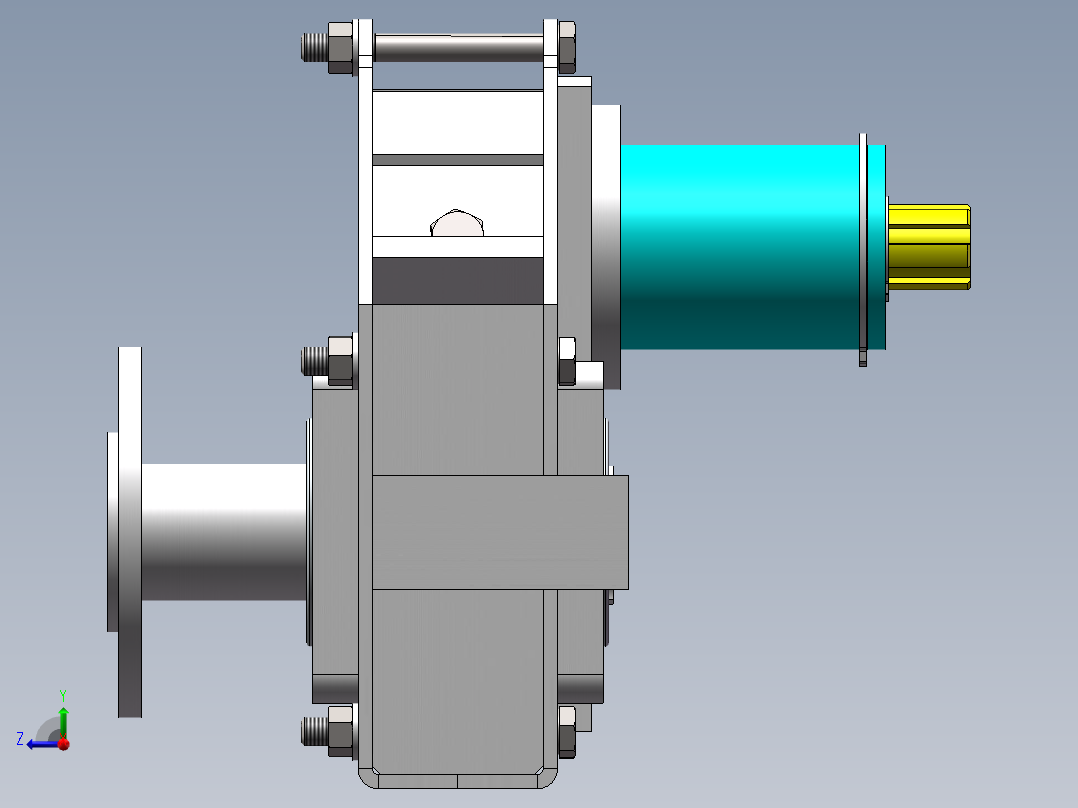 新型行走车轮架组装-新型遥控全地形八轮驱动运输车2右视图