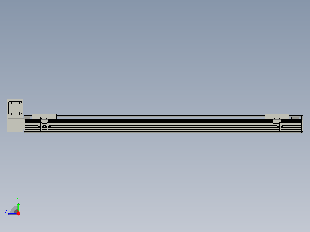 直线模组WG-LHB12-S1000-LU设计图纸右视图