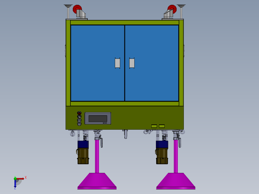 AB胶灌胶机俯视图