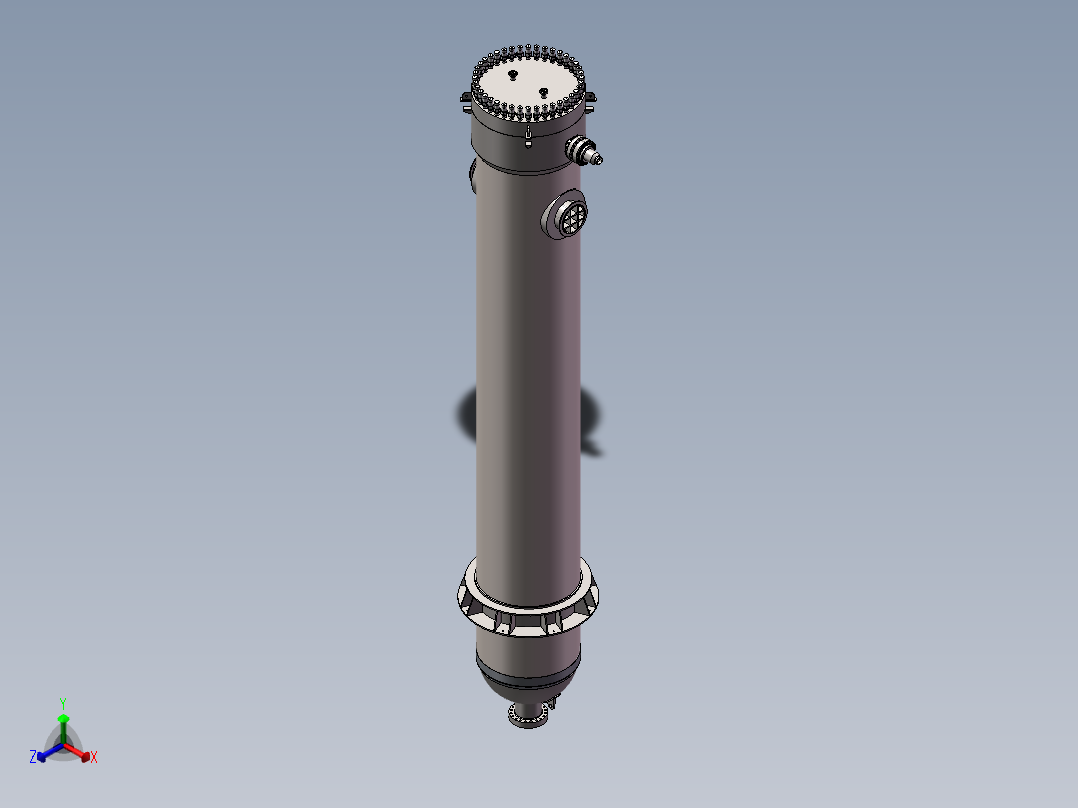 氨合成塔外壳SD图纸正等轴测图