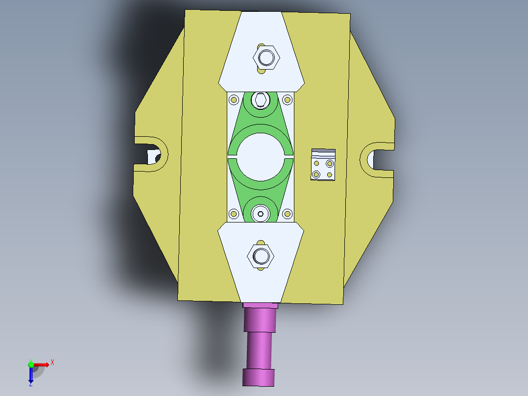831007拨叉加工工艺及中间铣断夹具设计【含三维SW】俯视图
