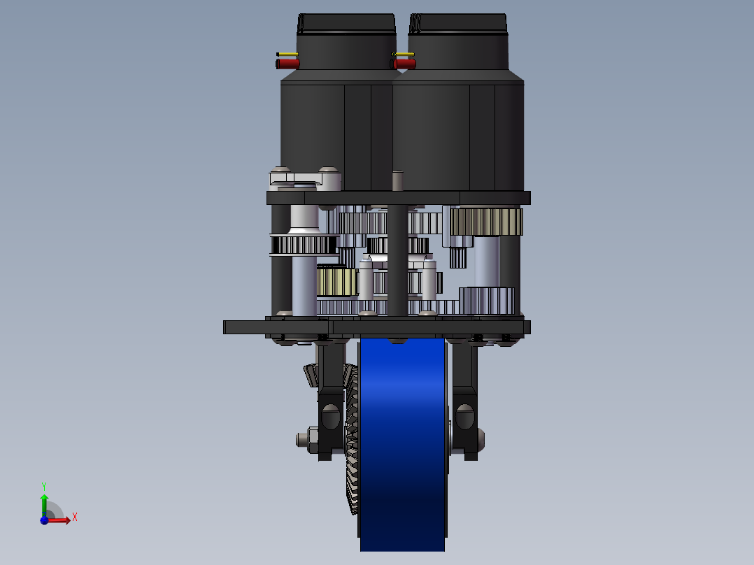 转向轮（电驱动）设计模型766903==VIP前视图
