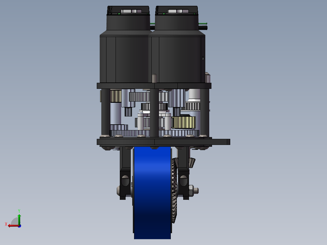 转向轮（电驱动）设计模型766903==VIP后视图