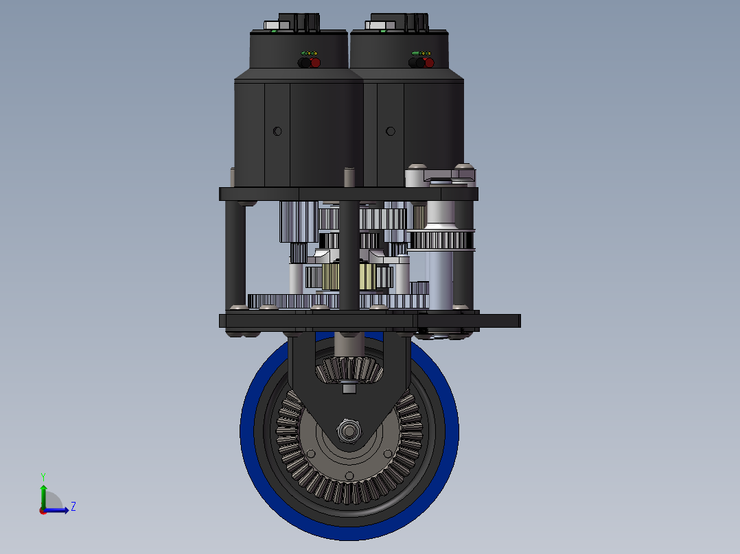 转向轮（电驱动）设计模型766903==VIP左视图