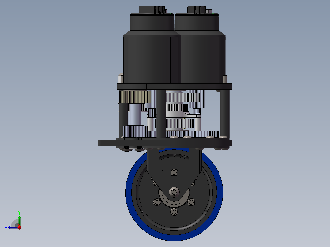 转向轮（电驱动）设计模型766903==VIP右视图