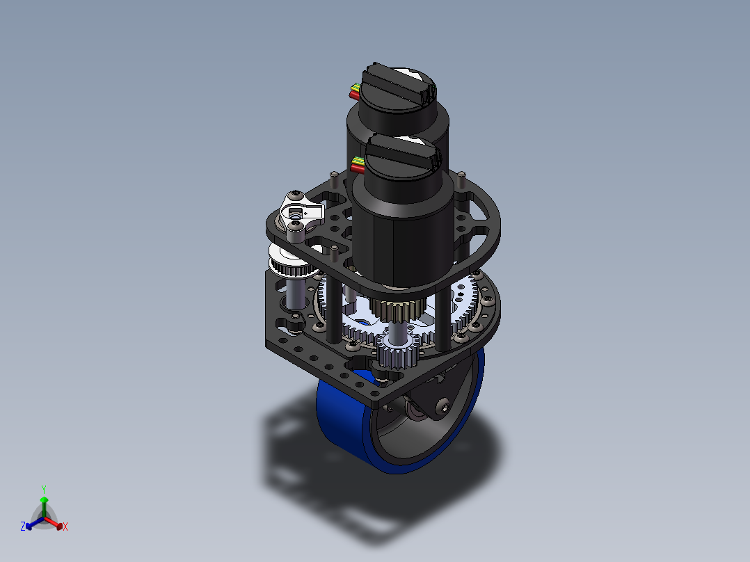 转向轮（电驱动）设计模型766903==VIP正等轴测图