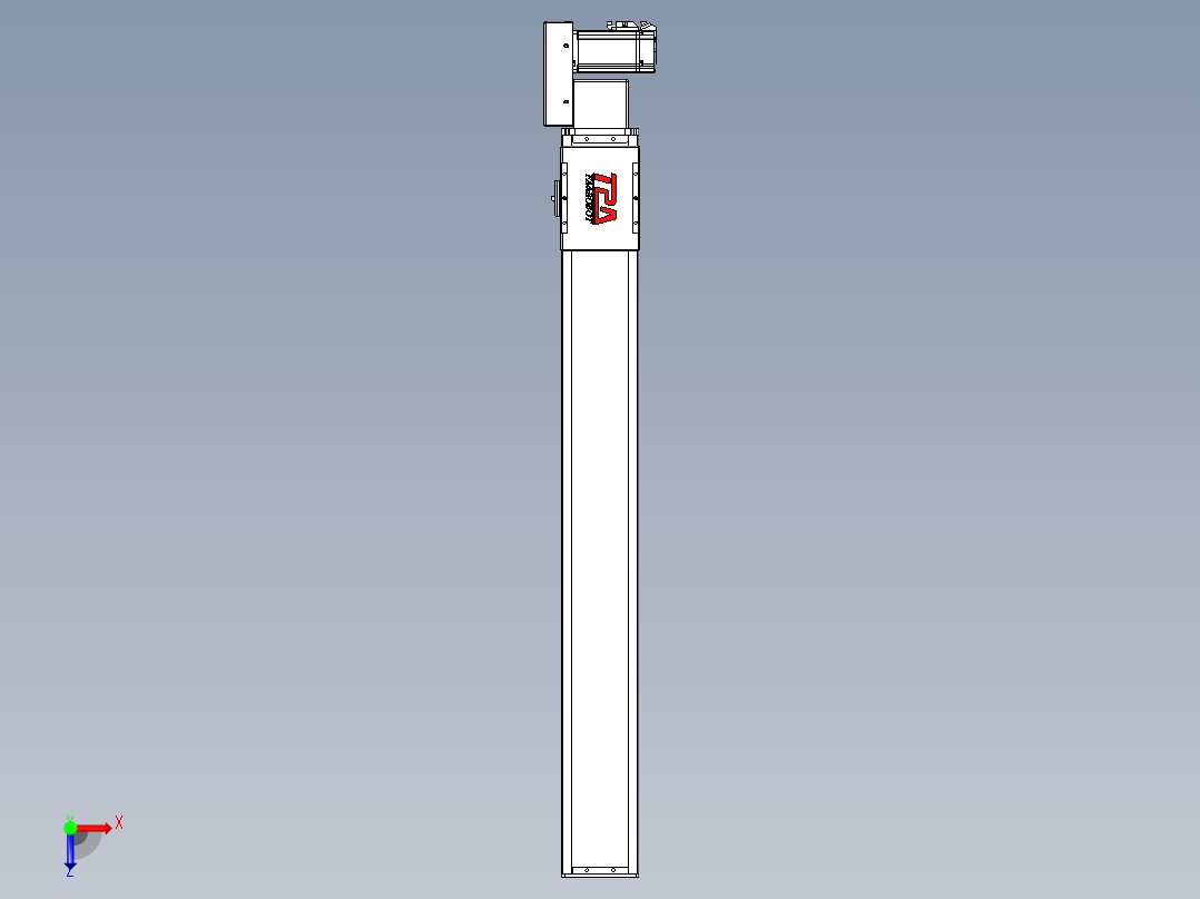 同步带全封闭直线模组TPA-HCB-110D-90-L850-MR-C-P40-N3俯视图