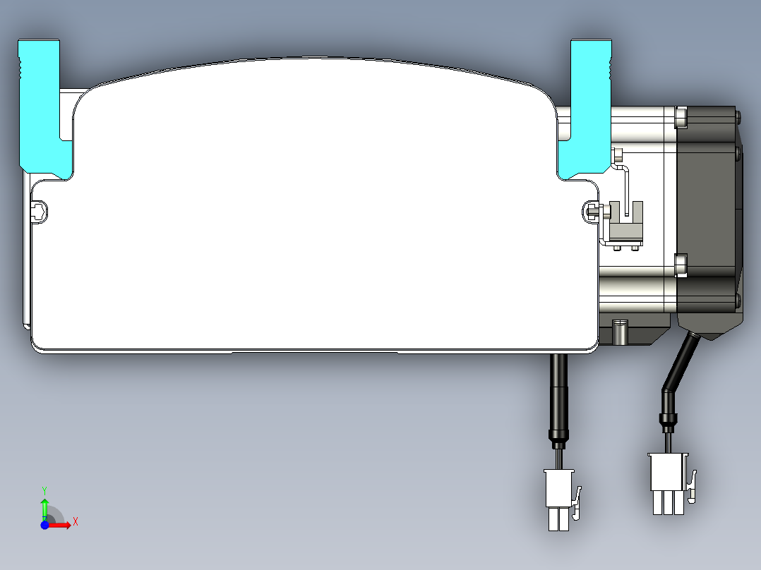 同步带滑台-半封闭B22H-L100-C-S1350-L-P75-D3-N5前视图