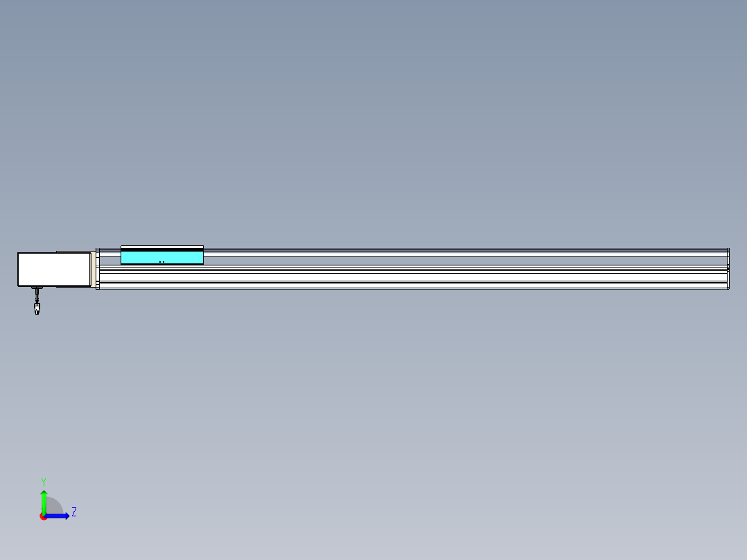 同步带滑台-半封闭B22H-L100-C-S1350-L-P75-D3-N5左视图