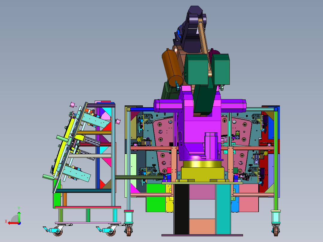 机器人前档玻璃密封胶条机后视图