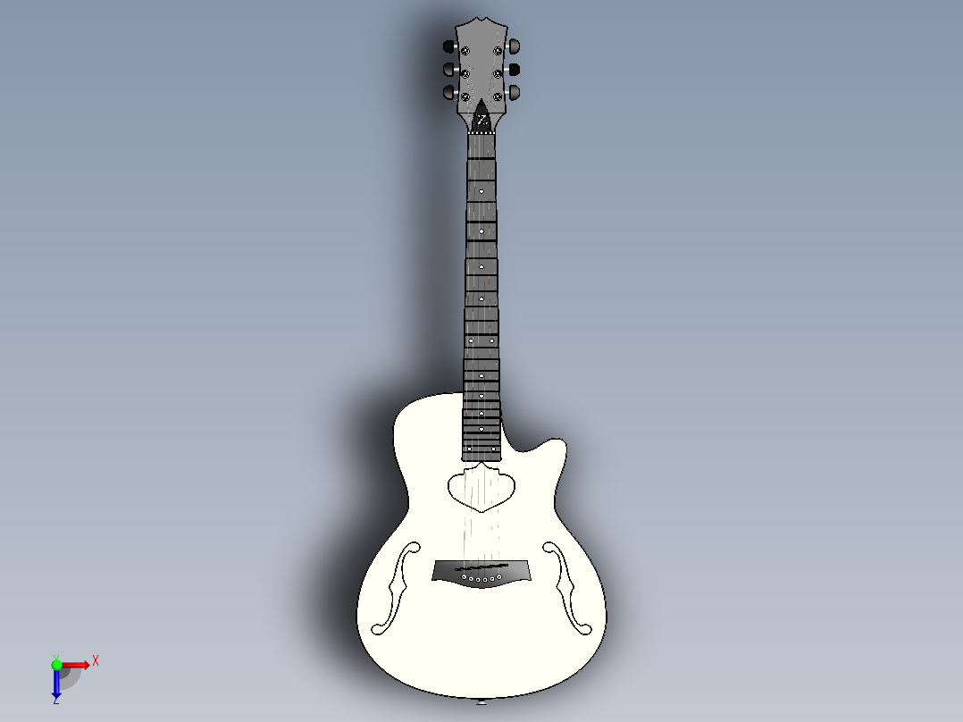 原声吉他B SW2012俯视图