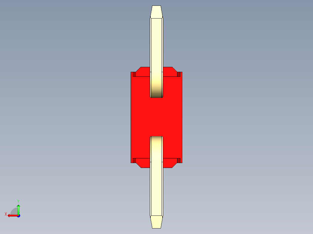 彩色公排针 100mil 2.54mm 系列-DS1022_red_02p_100mil_TypeSMT_rev1.0后视图