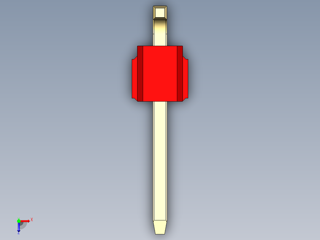彩色公排针 100mil 2.54mm 系列-DS1022_red_02p_100mil_TypeSMT_rev1.0俯视图