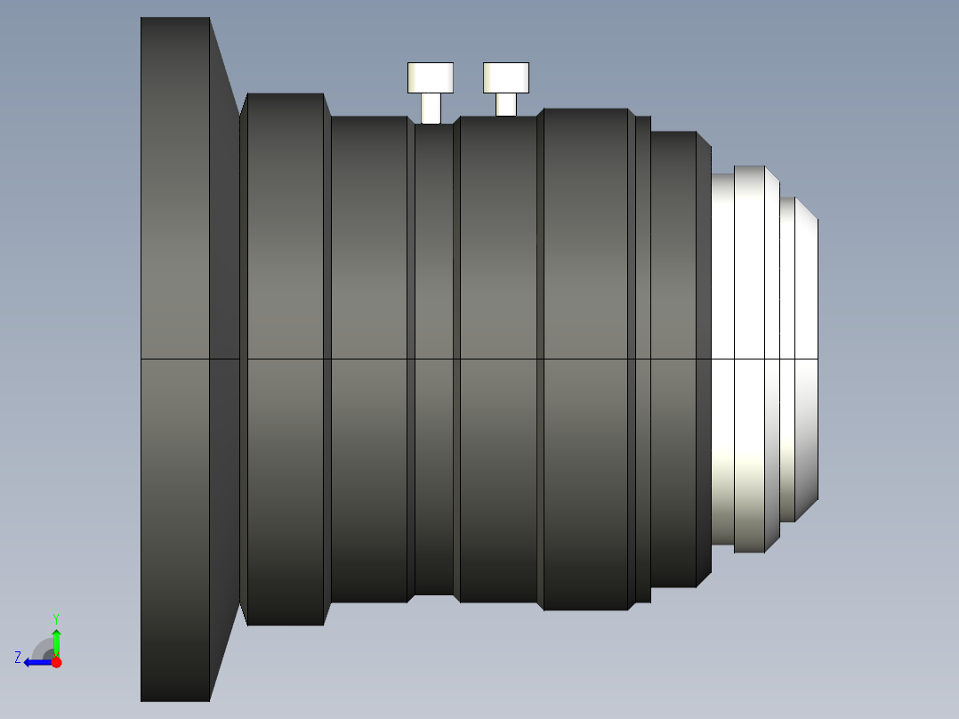 基恩士CV-L3_kc图纸模型右视图