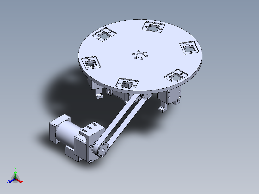 6工位旋转台正等轴测图