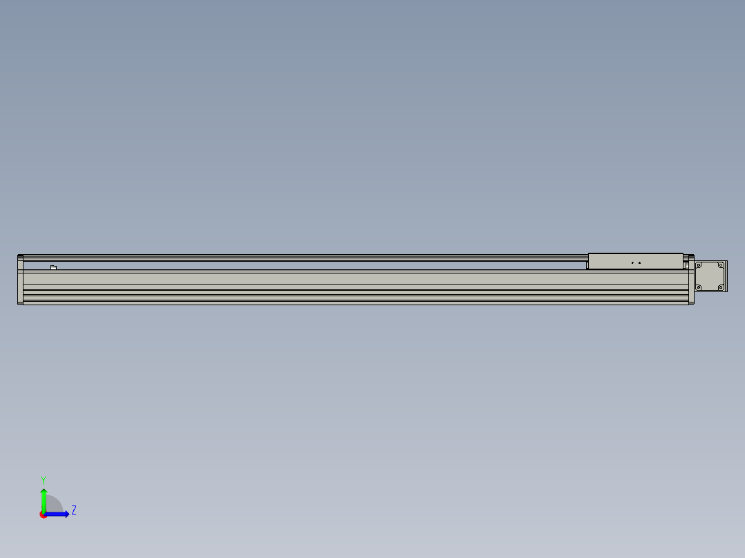 东锦同步带传动-直线滑台模组DH270B-C-L150-S1500-BL-P750W-C3左视图