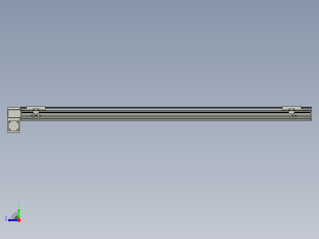 直线模组WG-LHB12-S1450-LD设计图纸右视图