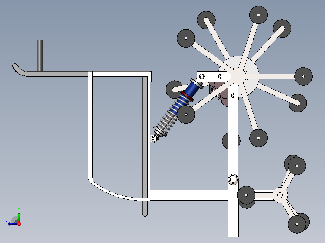 电动楼梯轮椅模型右视图