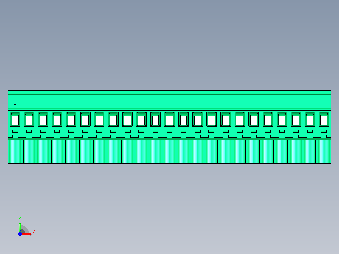DEGSON 2EDG 系列 5.0mm 可插拔接线端子组-2EDGKB-5.0-23P-14-00AH前视图