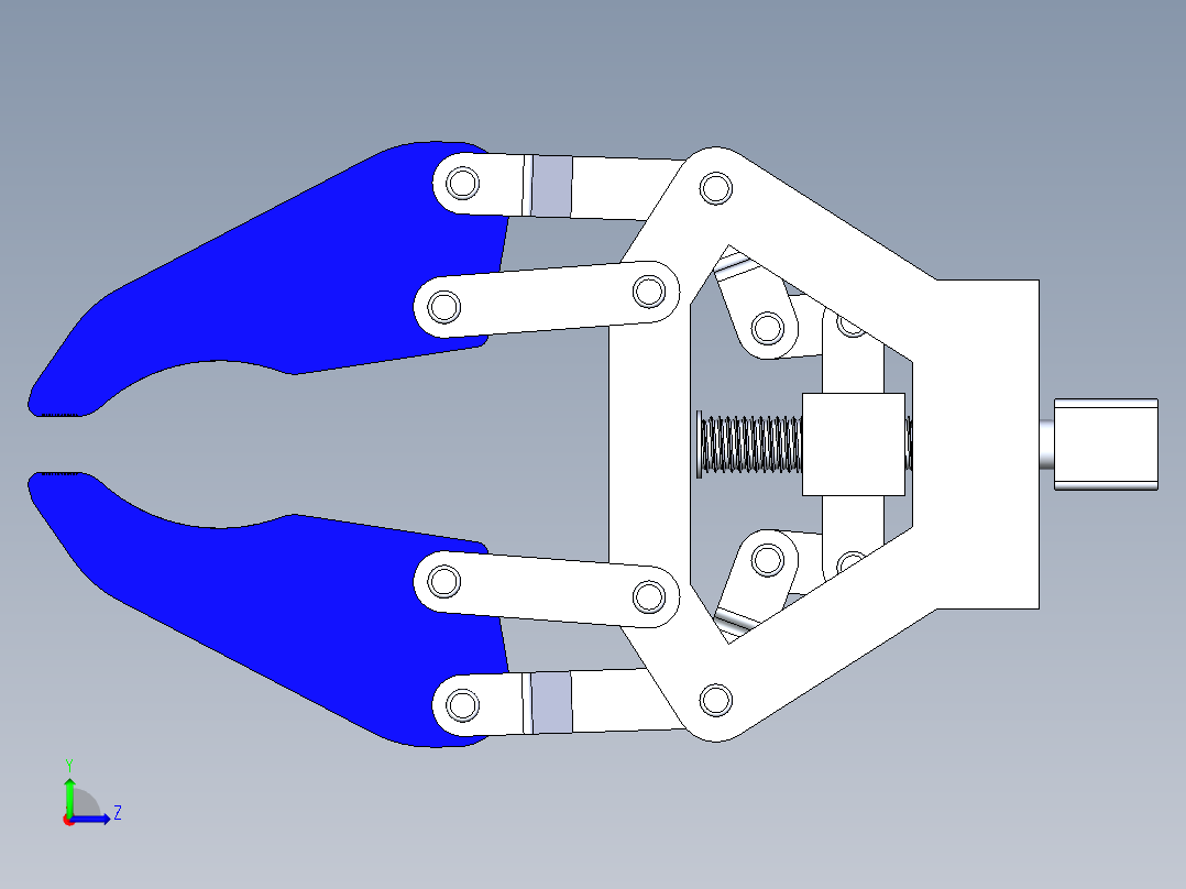 机械臂夹持器左视图