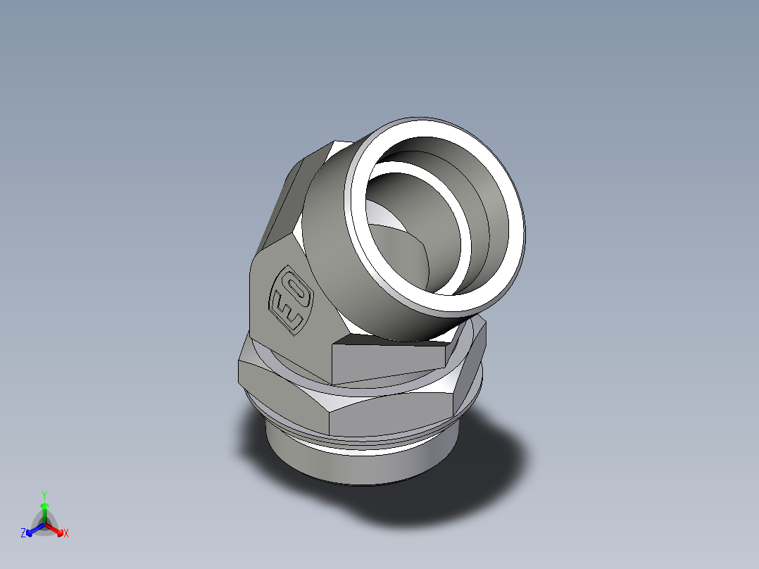 卡套式工业通用硬管接头EO_Adjustable_locknut_45_deg_elbow_VEE38SROMDCF