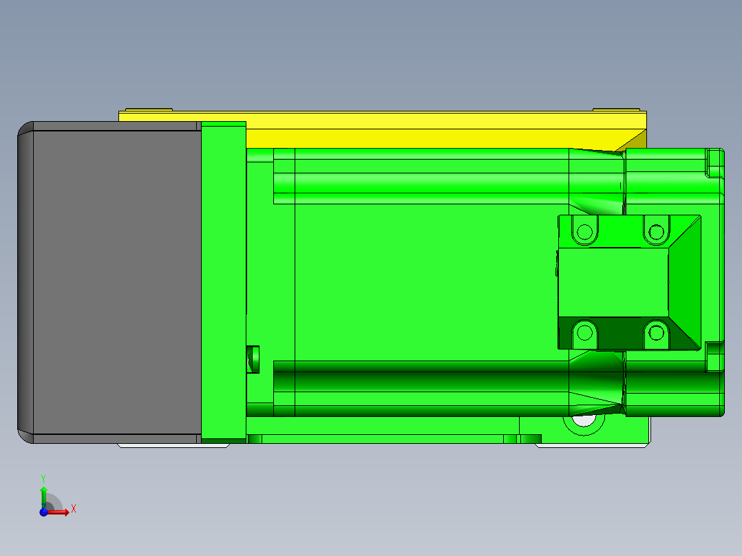 GTA内嵌同步带全封闭GTA12-60步进前视图