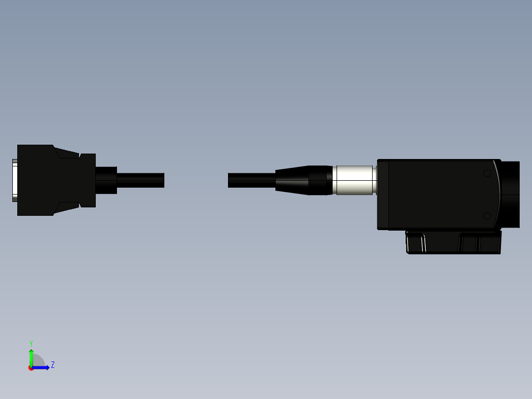 基恩士XG-200C_M_kc图纸模型左视图