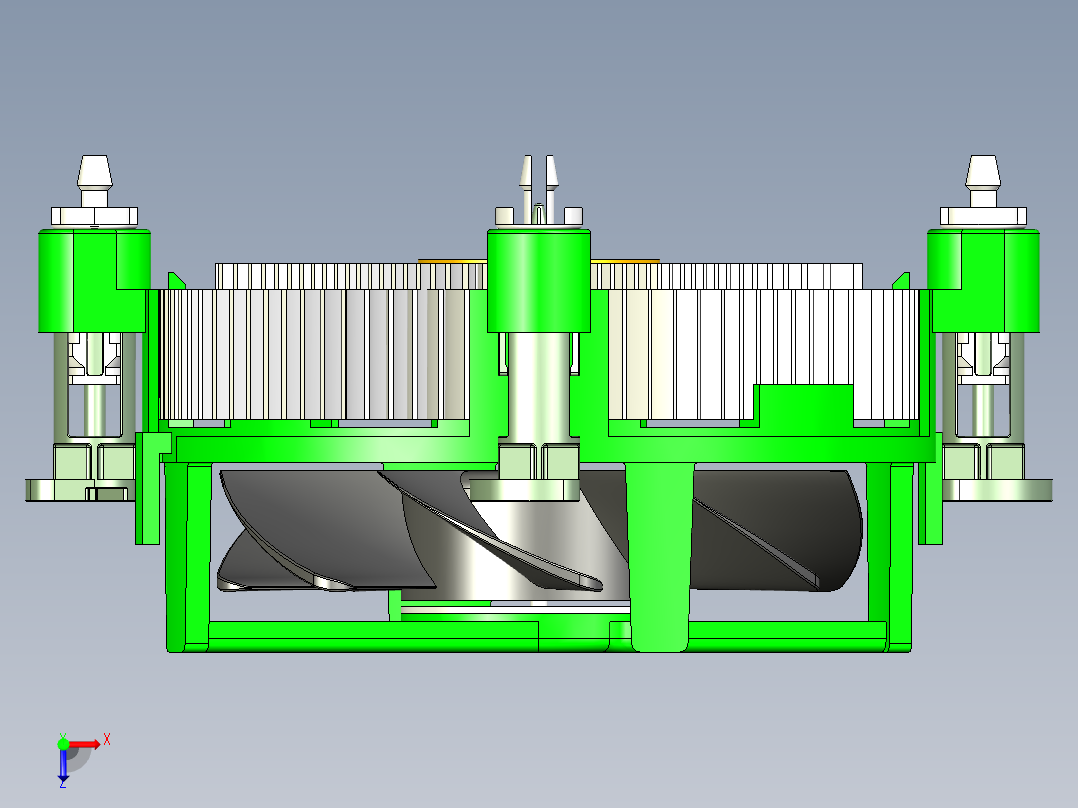 CPU散热器俯视图