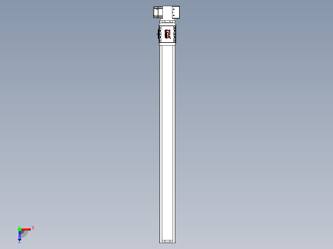 同步带全封闭直线模组TPA-HCB-85D-90-L1000-LP-C-P20-N3俯视图