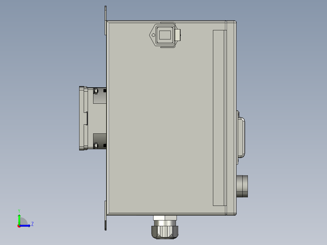 电器柜 电控柜 (103) 机械设计素材左视图