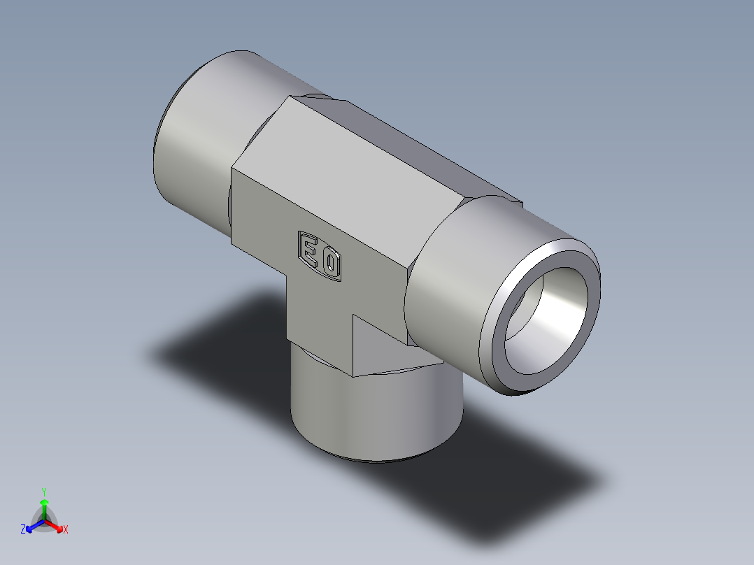 卡套式工业通用硬管接头EO_Union_tee_T10S71X