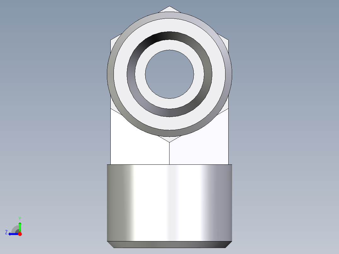 卡套式工业通用硬管接头EO_Union_tee_T10S71X右视图